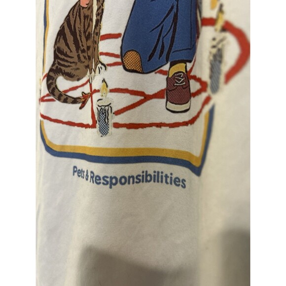 Steven Rhodes Women’s Demon Cat White T-Shirt, stretchy Material, M - Picture 3 of 5